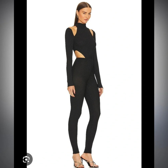 Revolve Michael Costello ribbed cutout jumpsuit - Picture 2 of 10